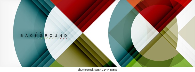 Vector circular geometric abstract background. Trendy illustration