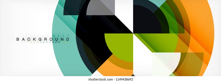 Fundo abstrato geométrico circular do vetor. Ilustração na moda