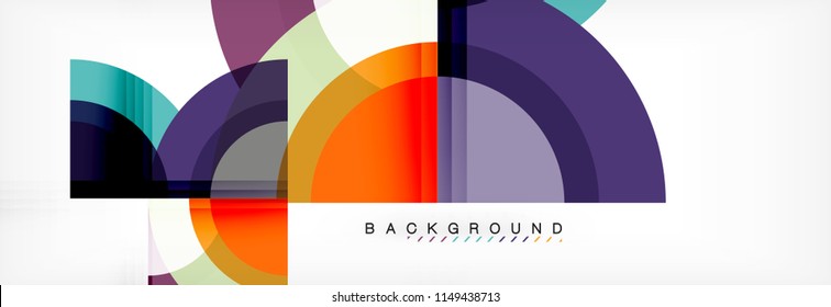 Vector circular geometric abstract background. Trendy illustration