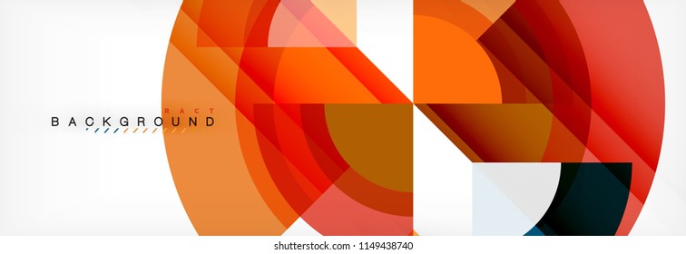 Vector circular geometric abstract background. Trendy illustration