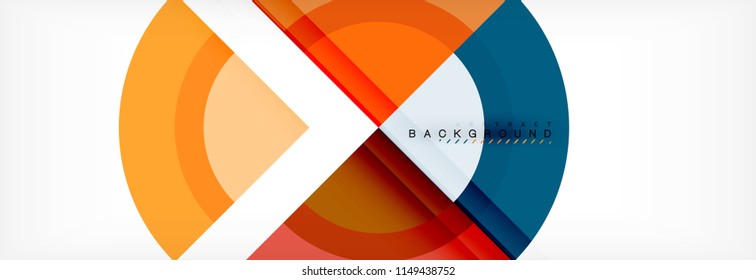 Vector circular geometric abstract background. Trendy illustration