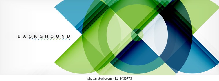 Vector circular geometric abstract background. Trendy illustration