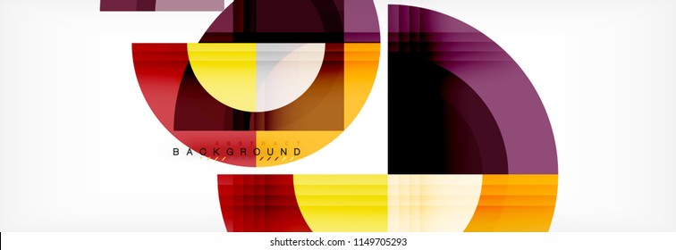 Vector circular geometric abstract background. Trendy illustration