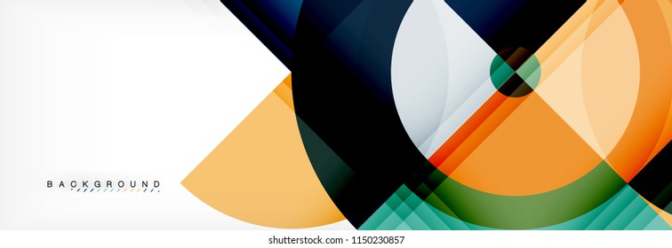 Vector circular geometric abstract background. Trendy illustration