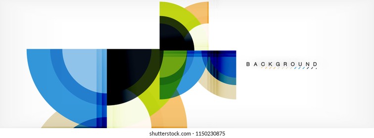 Vector circular geometric abstract background. Trendy illustration