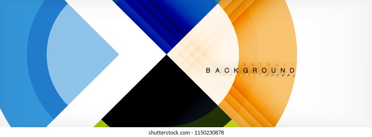 Vector circular geometric abstract background. Trendy illustration