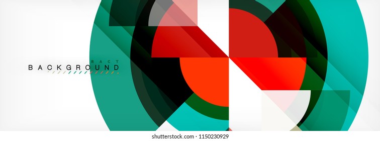 Vector circular geometric abstract background. Trendy illustration