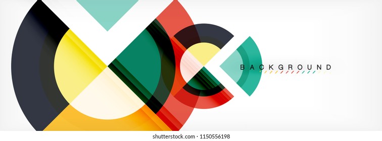 Vector circular geometric abstract background. Trendy illustration