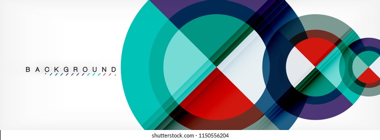 Vector circular geometric abstract background. Trendy illustration