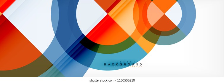 Vector circular geometric abstract background. Trendy illustration