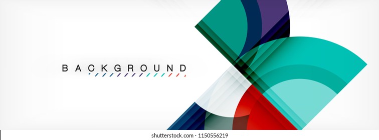 Vector circular geometric abstract background. Trendy illustration
