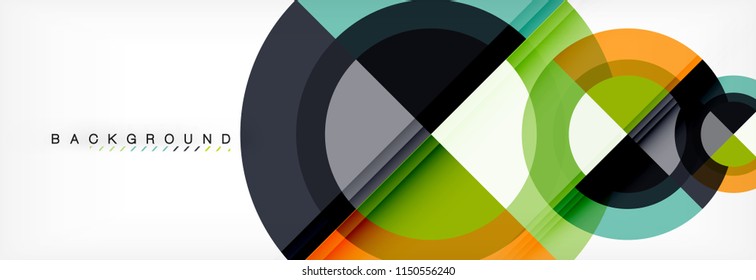 Vector circular geometric abstract background. Trendy illustration