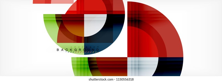 Vector circular geometric abstract background. Trendy illustration