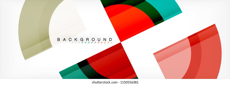 Vector circular geometric abstract background. Trendy illustration