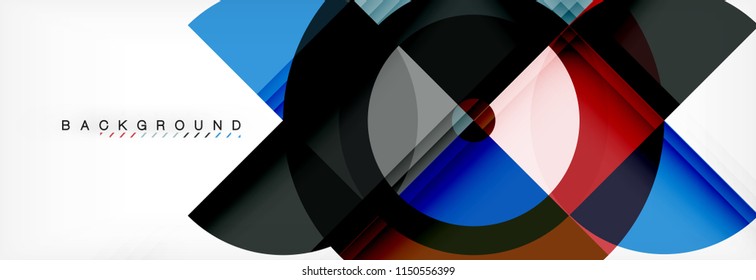 Vector circular geometric abstract background. Trendy illustration