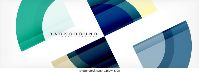 Vector circular geometric abstract background. Trendy illustration
