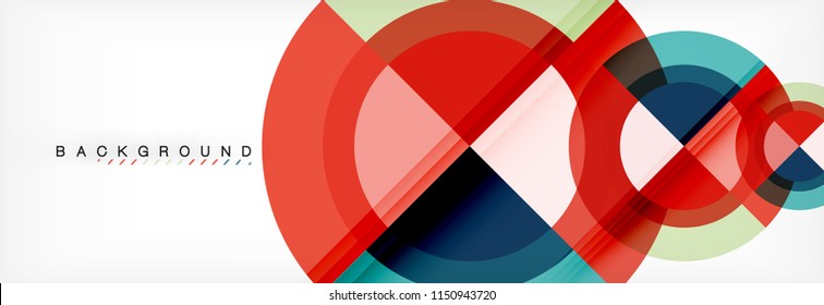 Fondo abstracto geométrico vectorial circular. Ilustración de moda