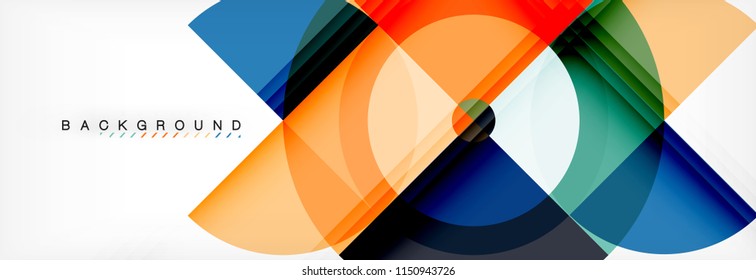 Vector circular geometric abstract background. Trendy illustration