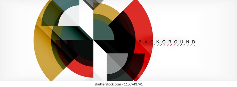 Vector circular geometric abstract background. Trendy illustration