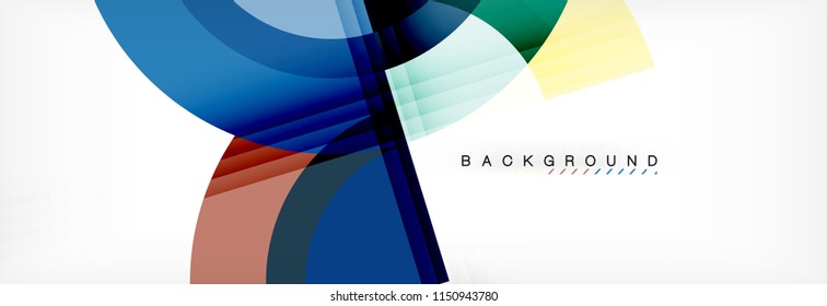 Vector circular geometric abstract background. Trendy illustration