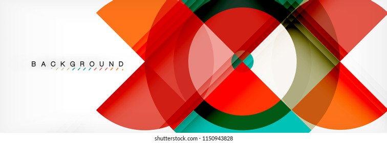 Vector circular geometric abstract background. Trendy illustration