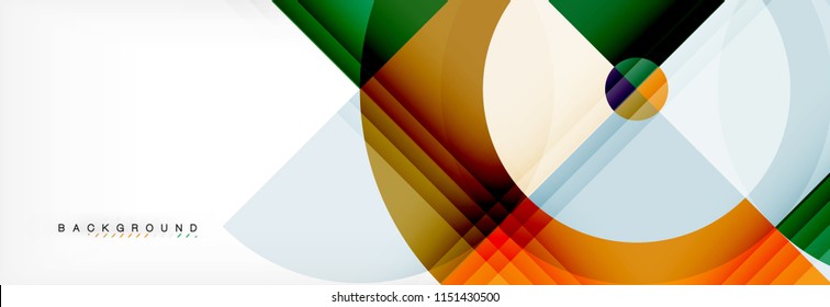 Vector circular geometric abstract background. Trendy illustration