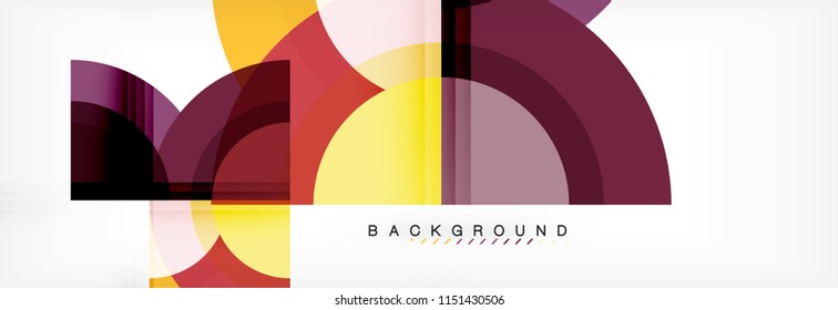 Vector circular geometric abstract background. Trendy illustration