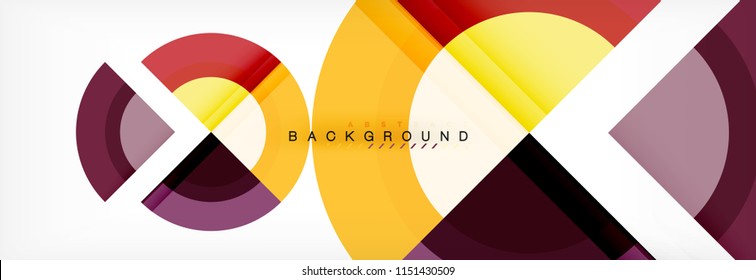 Vector circular geometric abstract background. Trendy illustration