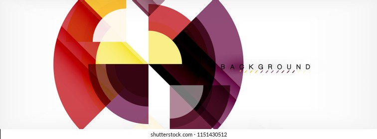 Vector circular geometric abstract background. Trendy illustration