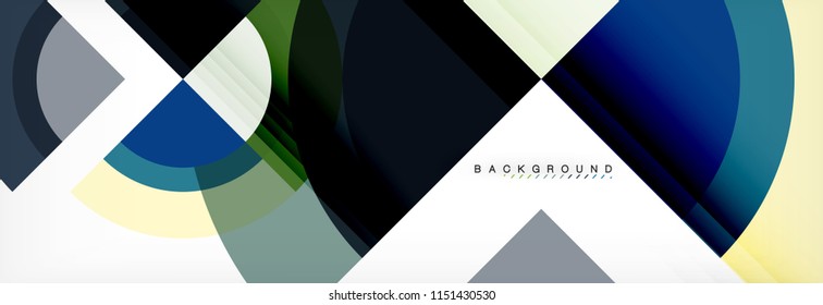 Vector circular geometric abstract background. Trendy illustration