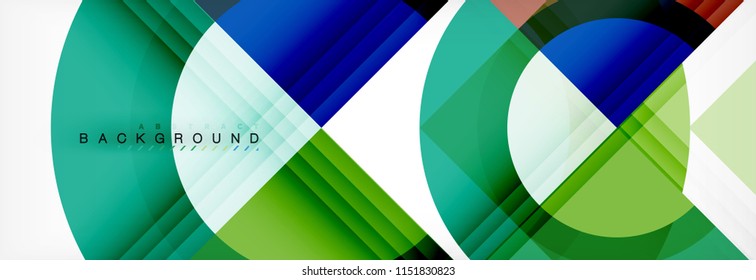 Vector circular geometric abstract background. Trendy illustration
