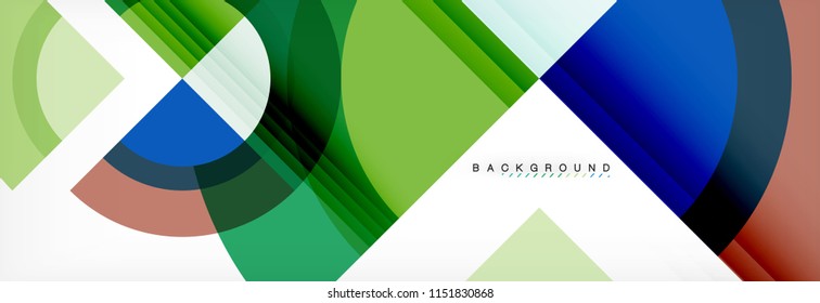 Vector circular geometric abstract background. Trendy illustration