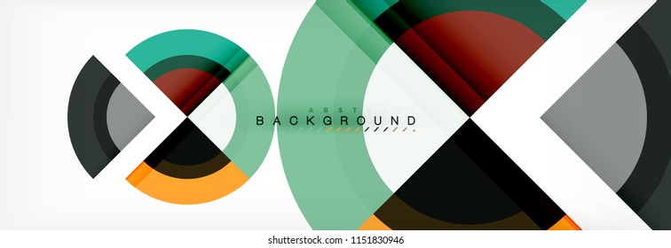 Vector circular geometric abstract background. Trendy illustration