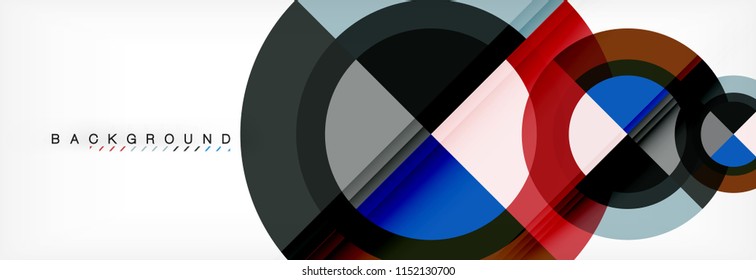Vector circular geometric abstract background. Trendy illustration