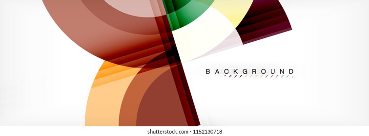 Vector circular geometric abstract background. Trendy illustration