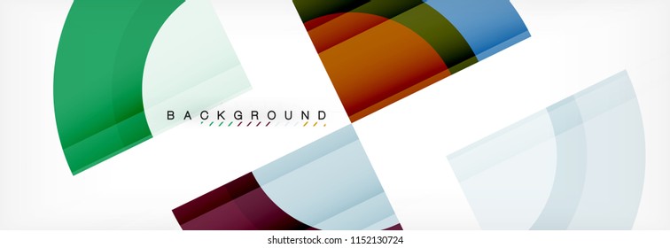 Vector circular geometric abstract background. Trendy illustration