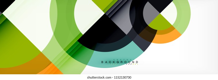 Vector circular geometric abstract background. Trendy illustration