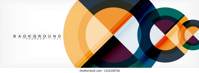 Vector circular geometric abstract background. Trendy illustration