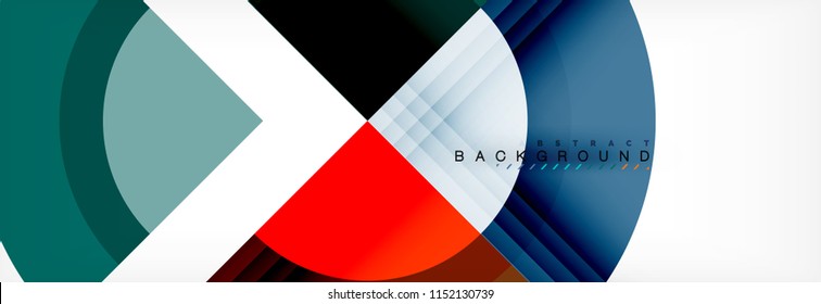 Vector circular geometric abstract background. Trendy illustration