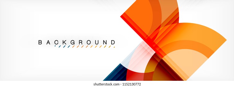 Vector circular geometric abstract background. Trendy illustration