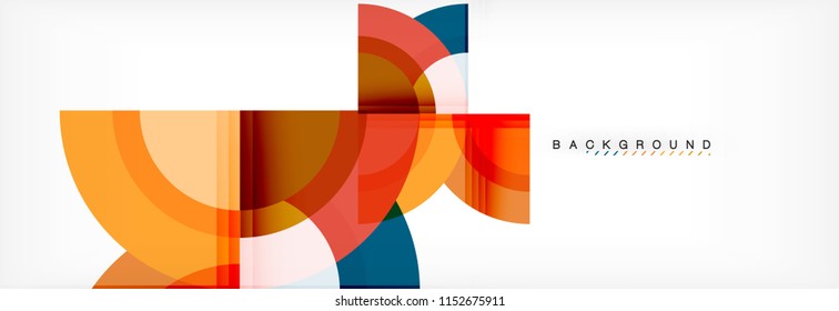 Vector circular geometric abstract background. Trendy illustration