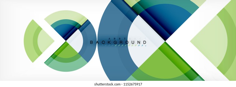 Vector circular geometric abstract background. Trendy illustration