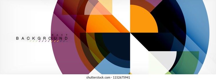 Vector circular geometric abstract background. Trendy illustration