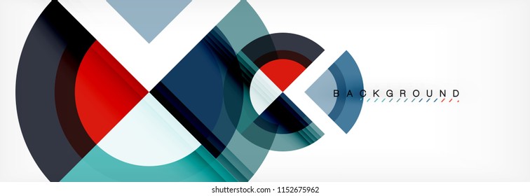 Vector circular geometric abstract background. Trendy illustration