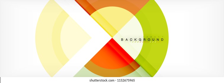 Vector circular geometric abstract background. Trendy illustration