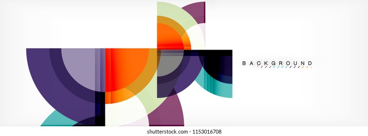 Vector circular geometric abstract background. Trendy illustration