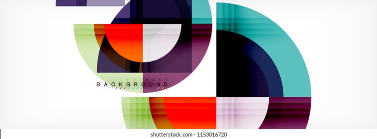 Vector circular geometric abstract background. Trendy illustration