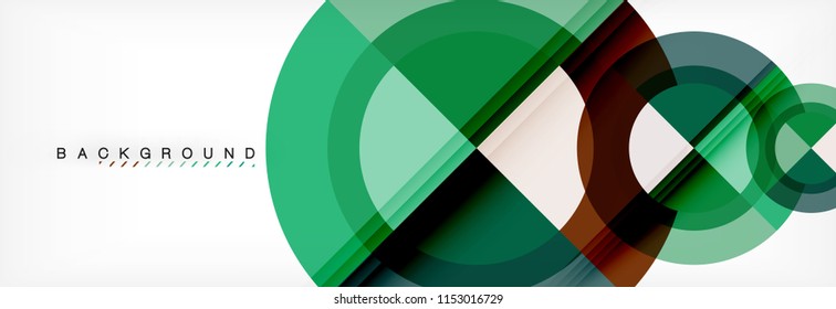 Fondo abstracto geométrico vectorial circular. Ilustración de moda