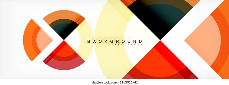 Vector circular geometric abstract background. Trendy illustration