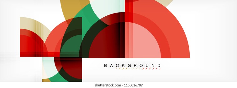 Vector circular geometric abstract background. Trendy illustration